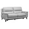 Armen Living Lizette Contemporary Sofa in Dark Brown Wood Finish and Dove Gray Genuine Leather LCLZ3DV - alternate 2
